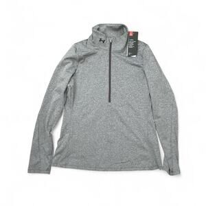 NWT Grey Under Armour quarter zip long sleeve Sweatshirt women small